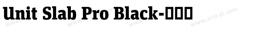 Unit Slab Pro Black字体转换